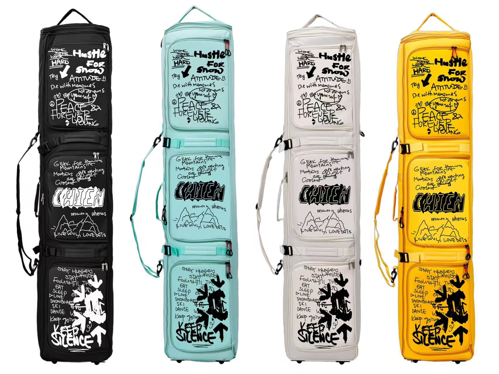 Skiing and snowboarding bags